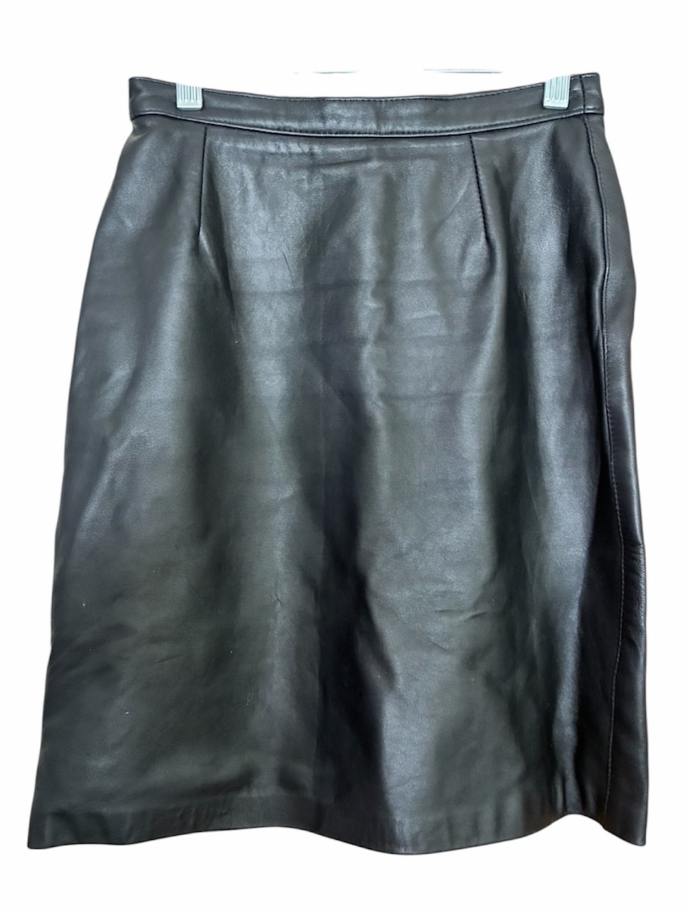 Bagatelle Black Leather A-Line Skirt sz6